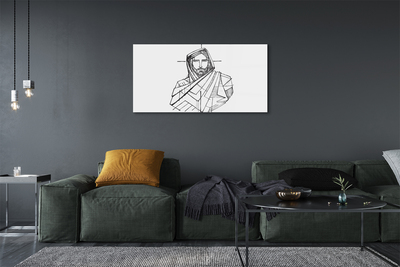 Glasbilder Jesus-zeichnung