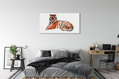 Glasbilder Gemalten tiger