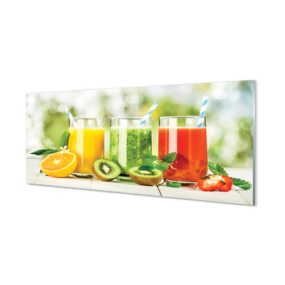 Glasbilder Cocktails erdbeerkiwi