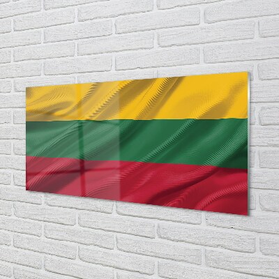 Glasbilder Flagge von litauen