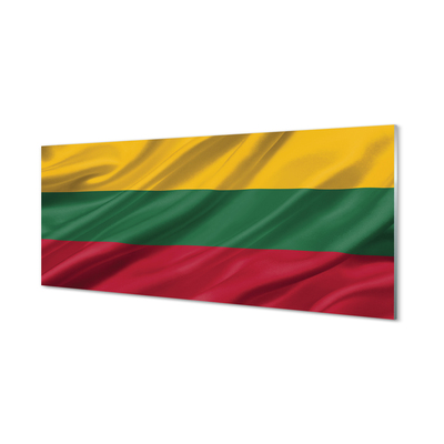 Glasbilder Flagge von litauen