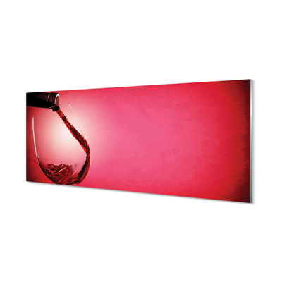 Glasbilder Rotes glas hintergrund auf der linken seite