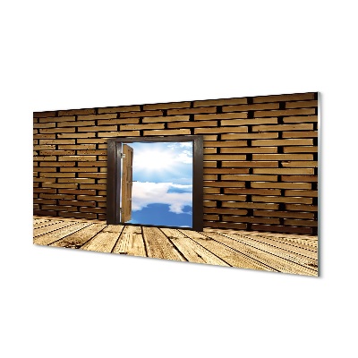 Glasbilder Türen himmel 3d