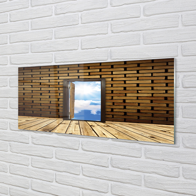 Glasbilder Türen himmel 3d