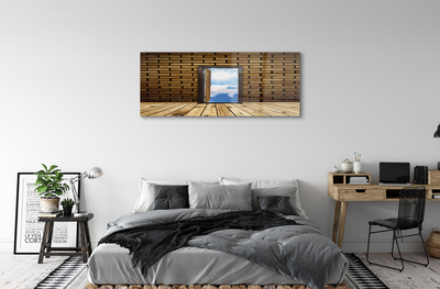 Glasbilder Türen himmel 3d
