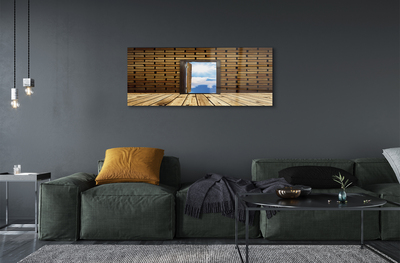 Glasbilder Türen himmel 3d