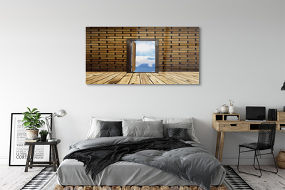 Glasbilder Türen himmel 3d