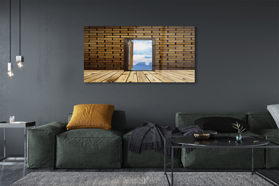 Glasbilder Türen himmel 3d