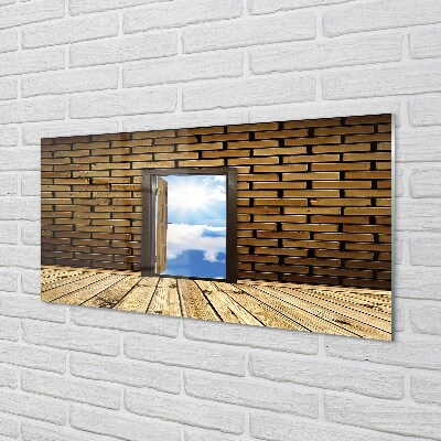Glasbilder Türen himmel 3d