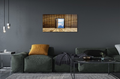Glasbilder Türen himmel 3d