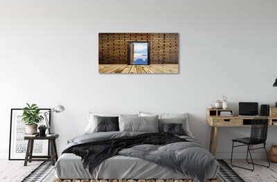 Glasbilder Türen himmel 3d