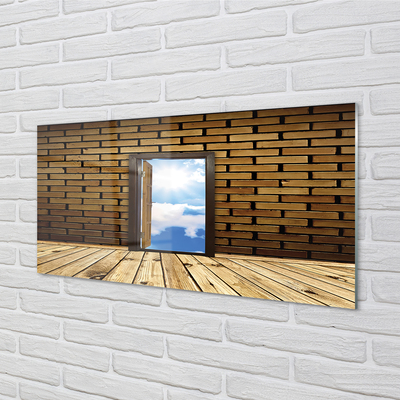 Glasbilder Türen himmel 3d