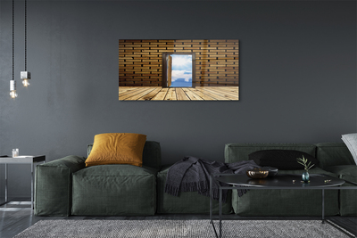 Glasbilder Türen himmel 3d