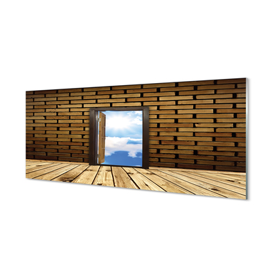 Glasbilder Türen himmel 3d
