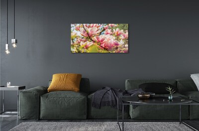 Glasbilder Rosa magnolias