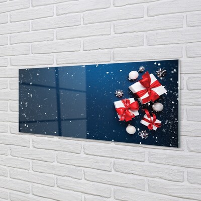 Glasbilder Die geschenke schnee