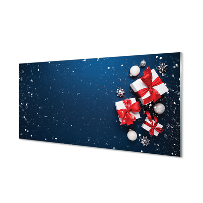 Glasbilder Die geschenke schnee