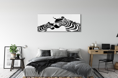 Glasbilder Painted zebra