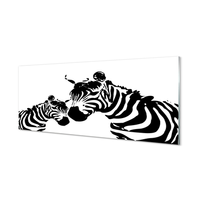 Glasbilder Painted zebra