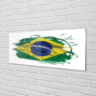 Glasbilder Brasilien-flagge