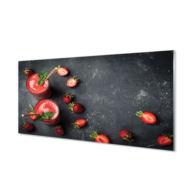 Glasbilder Erdbeer-cocktail