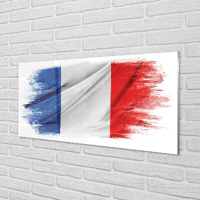 Glasbilder Die flagge von frankreich