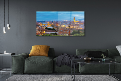 Glasbilder Italien sunset panorama