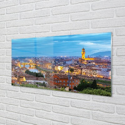 Glasbilder Italien sunset panorama