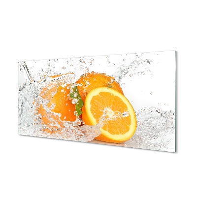 Glasbilder Orangen in wasser