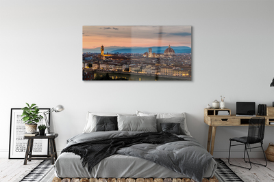 Glasbilder Italien panorama kathedrale berge
