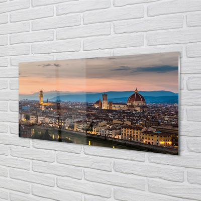 Glasbilder Italien panorama kathedrale berge