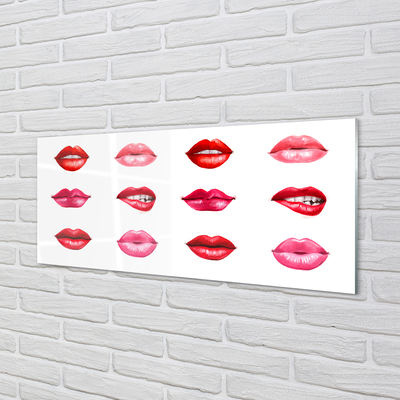 Glasbilder Rote und rosa lippen
