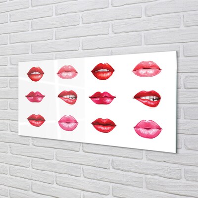Glasbilder Rote und rosa lippen