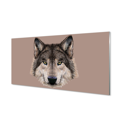 Glasbilder Gemalter wolf
