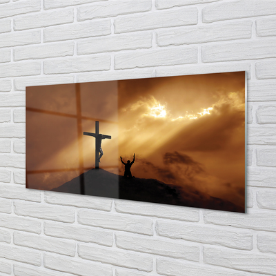 Glasbilder Jesus-kreuz-licht