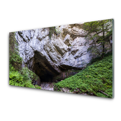 Glasbilder Berghöhle Natur