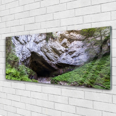 Glasbilder Berghöhle Natur