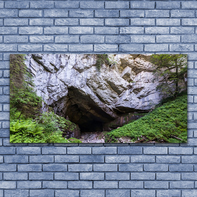 Glasbilder Berghöhle Natur