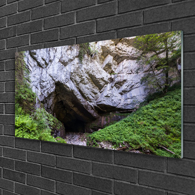 Glasbilder Berghöhle Natur