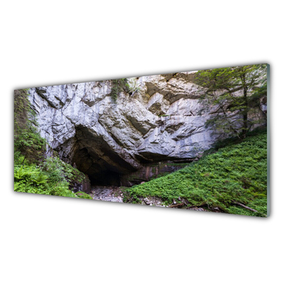 Glasbilder Berghöhle Natur