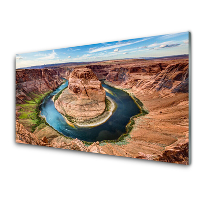 Glasbilder Grand Canyon Fluss Landschaft