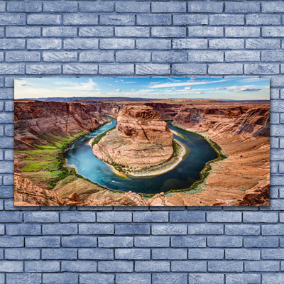 Glasbilder Grand Canyon Fluss Landschaft