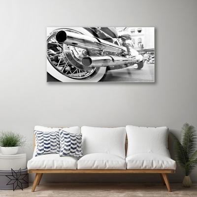 Glasbilder Motorrad Kunst