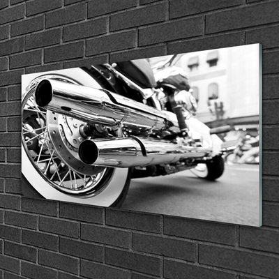 Glasbilder Motorrad Kunst