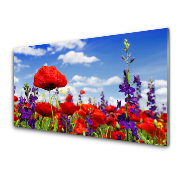 Glasbilder Blumen Natur