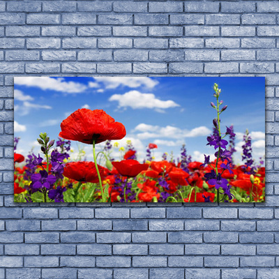 Glasbilder Blumen Natur