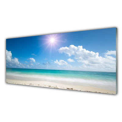 Glasbilder Meer Strand Sonne Landschaft