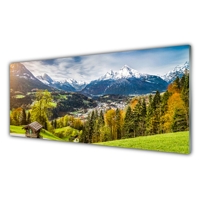 Glasbilder Alpen Landschaft