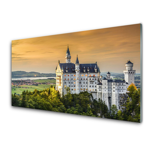 Glasbilder Schloss Landschaft
