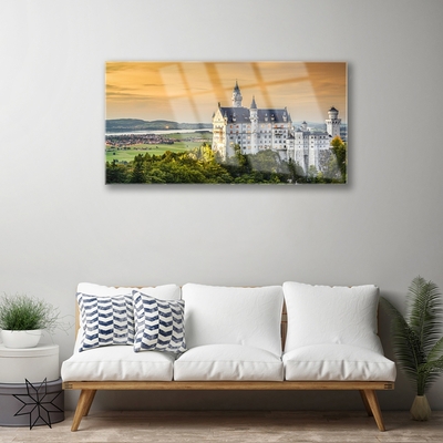 Glasbilder Schloss Landschaft